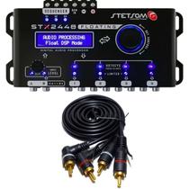 Processador de Audio Digital Stetsom Equalizador STX2448 Floating 4 Vias e Cabo RCA 1,5 Metros Processador de Audio Digital Stetsom Equalizador STX2448 Floating 4 Vias e Cabo RCA 1,5 Metros