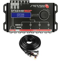 Processador de Audio Digital Stetsom STX2448 Equalizador 4 Vias com Cabo RCA 5 Metros