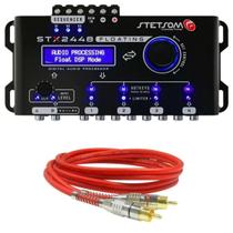 Processador de Audio Digital Stetsom STX2448 Floating 4 Vias + Cabo RCA 1 Metro Technoise Blindado Processador de Audio Digital Stetsom STX2448 Floating 4 Vias + Cabo RCA 1 Metro Technoise Blindado