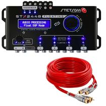 Processador de Audio Digital Stetsom STX2448 Floating 4 Vias Com Cabo RCA 5 Metros Technoise Blindado Processador de Audio Digital Stetsom STX2448 Floating 4 Vias Com Cabo RCA 5 Metros Technoise Blindado