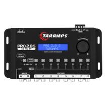 Processador De Audio Digital Taramps Pro 2.8S Preto 8 Canais Crossover Limiter Som Automotivo 12v