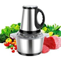 Processador Elétrico Inox Com 4 Lâminas Carne Legume 3L 110v