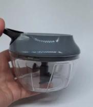 Processador Manual E Moedor De Frutas Alho Temperos Cebola id2-Cinza