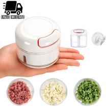 Processador Mini Triturador de Alimentos Manual para Alho Cebola Legumes com Lâminas em Aço Portátil Processador Mini Triturador de Alimentos Manual para Alho Cebola Legumes com Lâminas em Aço Portátil