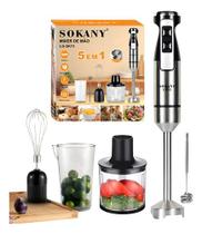 Processador Misturador Mixer Moedor Carne 5 Em 1 1000w Inox Batedor