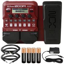 Processador Multiefeitos Zoom B1X Four para Baixo - com Cabos e Bateria