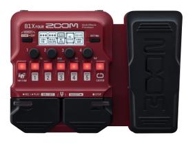 Processador Multiefeitos Zoom B1X FOUR para Baixo com Pedal de Expressão