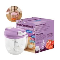 Processador triturador de alimentos e misturador manual 5 lâminas multifuncional 900ml - Bompack