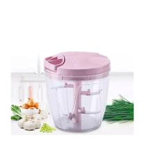 Processador Triturador de Alimentos Manual 3 em 1 Magic Mixer 5 Lâminas Inox - Rosa
