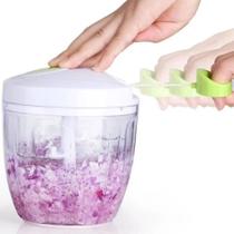 Processador Triturador de Alimentos Manual 900ml Grande 5 Lâminas Processador Triturador de Alimentos Manual 900ml Grande 5 Lâminas