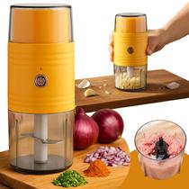 Processador Triturador De Alimentos Verduras Vegetais 2 Em 1 Recarregável USB Top Processador Triturador De Alimentos Verduras Vegetais 2 Em 1 Recarregável USB Top