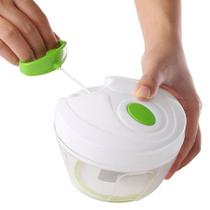 Processador Triturador Manual Cortador de Salada 3 Lâminas