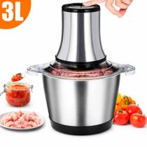 Processador Triturador Picador de Alimentos Elétrico 3L Inox Potente 850W Moedor de Carne Legumes Verduras Sementes 220V Processador Triturador Picador de Alimentos Elétrico 3L Inox Potente 850W Moedor de Carne Legumes Verduras Sementes 220V