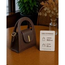 Produto Bolsa Feminina Elegante Estruturada Alça Dupla Luxo Compacta Dia a Dia