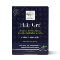 Produto de crescimento capilar NEW NORDIC Hair GRO com biotina 60 comprimidos Produto de crescimento capilar NEW NORDIC Hair GRO com biotina 60 comprimidos