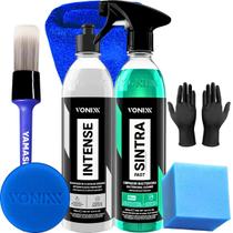 Produto para Limpar Painel do Carro Volante Moto Caminhão Sintra Fast Revitalizador Renovador de Plasticos Intense Vonixx