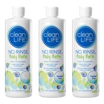 Produtos CleanLife para banho corporal sem enxágue, 480 ml, pacote com 3 Produtos CleanLife para banho corporal sem enxágue, 480 ml, pacote com 3