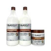 Produtos da Linha Óleo de Côco Shampoo 1L, Condicionador 1L e Máscara 500g ou Kit Omega Hair Produtos da Linha Óleo de Côco Shampoo 1L, Condicionador 1L e Máscara 500g ou Kit Omega Hair