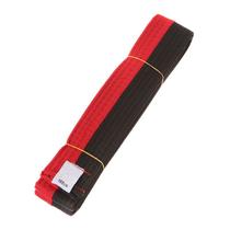 Profissão Multicolora Taekwondo Cintura Cinto Karatê Judô Double Wrap Artes Marciais - Vermelho+Preto - 180cm