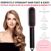 Profissional alisador de cabelo cerâmica elétrica alisamento barba escova homem rápido aquecimento barba alisador pente