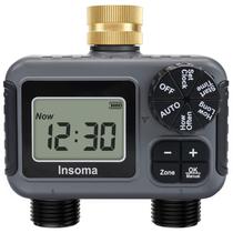 Programador de Irrigação Insoma de 2 Zonas em Latão com Saída Dupla Programador de Irrigação Insoma de 2 Zonas em Latão com Saída Dupla