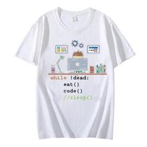 Programador Python Camiseta Engraçada Ciência Da Computação Gráfico Streetwear Manga Curta Camiseta