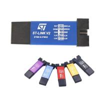 Programador Simulador Mini USB ST Link V2 Para STM8 STM32 Com Capa E Cabo DuPont