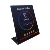 Programável Google Review Card, NFC Station Table, Display Bending Card Standing Brand Bracket