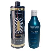 Progressiva 1litro luxe Blueken + Shampoo antiresiduo 500ml