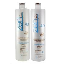 Progressiva 4d Zen Hair Plástica Dos Fios Óleo Coco 2x1000ml