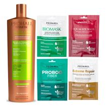Progressiva Burix One Prohall 1 Litro + 4 Máscaras 50g Cada