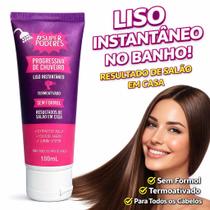 Progressiva de Chuveiro Sem Formol Super Poderes 100ml Liso Instantâneo, Brilho e Maciez Progressiva de Chuveiro Sem Formol Super Poderes 100ml Liso Instantâneo, Brilho e Maciez