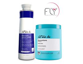 Progressiva Matizadora Let Me Be Organic 1 L + Máscara Biorestore Extratos Naturais Let Me Be 1kg