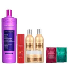 Progressiva Orgânica Loira e Kit Manutenção Térmico Prohall