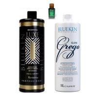 Progressiva profissional Luxe + Gloss Grego + Oil Blueken