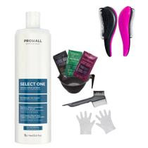 Progressiva Prohall Select One 1L Orgânica Sem Formol 6 Produtos Kit Alisamento Capilar Profissional Brilho e Redução Volume