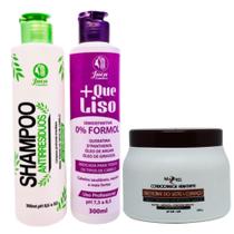 Progressiva +Que Liso Matizadora Organica 300ml + Shampoo 300ml e Mascara Cupuaçu Mairibel 500g Progressiva +Que Liso Matizadora Organica 300ml + Shampoo 300ml e Mascara Cupuaçu Mairibel 500g