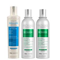 Progressiva Select One 300ml + Shampoo 300ml e Condicionador 300ml Biomask Hidratante