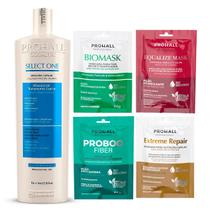 Progressiva Select One Prohall 1 Litro + 4 Máscaras 50g Cada
