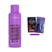 Progressiva Sem Formol Matizadora Orgânica Select Blond Prohall 120ml e 02 Sachês de Brinde