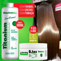 Progressiva Semi Definitiva Orgânica Titanium Liss + Bbtox Sem Formol