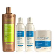 Progressiva Vegana Burix 1l + Kit Select Care Shampoo + Condicionador + Máscara 500g