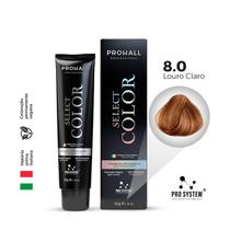 ProHall Coloração Permanente Para Cabelo Louro Claro 8.0 ProHall Coloração Permanente Para Cabelo Louro Claro 8.0