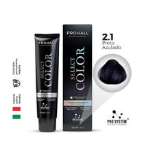 ProHall Coloração Permanente Para Cabelo Preto Azulado 2.1 ProHall Coloração Permanente Para Cabelo Preto Azulado 2.1