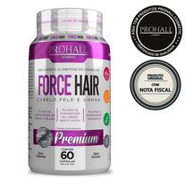 Prohall Force Hair Crescimento Acelerado Cabelo Unha 60 caps