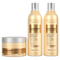 Prohall Sos Reconstrução Cabelos Danificados 3 Itens 300ml Prohall Sos Reconstrução Cabelos Danificados 3 Itens 300ml