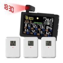 Projeção Sem Fio Alarme Estação Meteorológica Multifuncional Relógio De Parede Display Lcd Para Casa