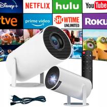 Projetor 1080p Bivolt Branco Wifi Portátil Suporta 4k