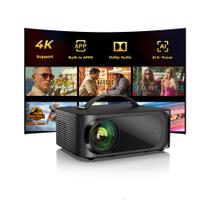 Projetor 4K com WiFi e Bluetooth: 2000 ANSI/Auto Foco AI/Apps Integrados Projetor Externo Smart TV OS 2.0 & Dolby, Projetor Portátil ONOAYO ONO3Pro 2.0 Compatível com Netflix/YouTube/PrimeVideo