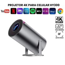 Projetor 4K HD 150 Polegadas Celular, Tv B0x, Xbox, PS, Pc, Wifi e Bluetooth HY300 Magcubic 110/220 Cor:preto